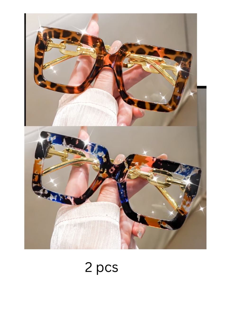 Women's Square Tortoiseshell & Multicolor Sunglasses - Chic Designer Style